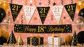 (image for) Age 18-21 Birthday Banners & Bunting