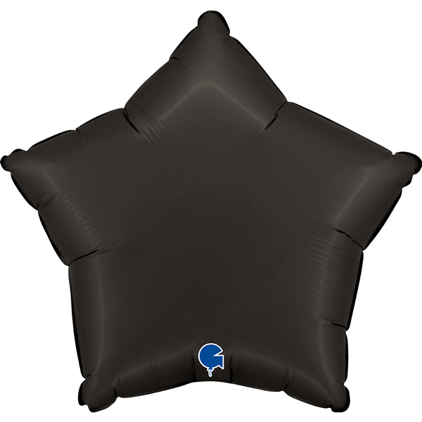 18" Satin Black Star Foil Balloon (image for) 18" Satin Black Star Foil Balloon