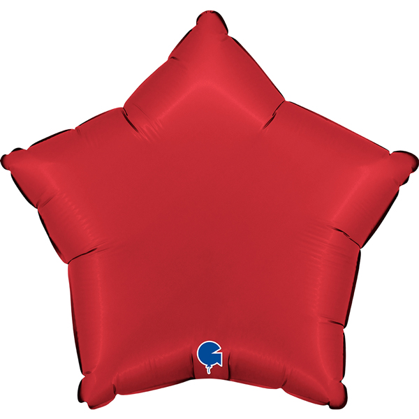 18" Grabo Satin Ruby Red Star Foil Balloons (image for) 18" Grabo Satin Ruby Red Star Foil Balloons