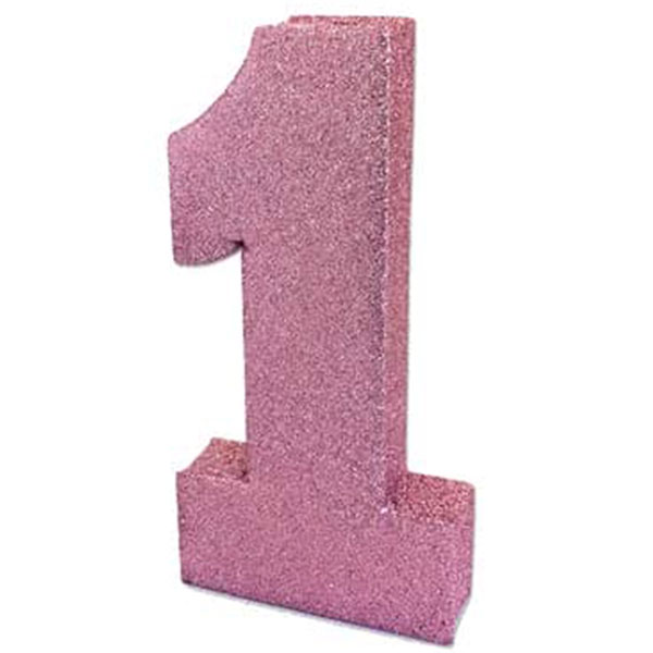 1 Light Pink Glitter Decoration (image for) 1 Light Pink Glitter Decoration