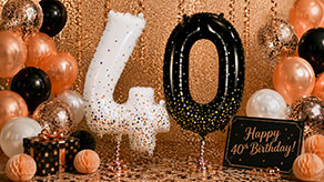 (image for) 40th Number Balloons