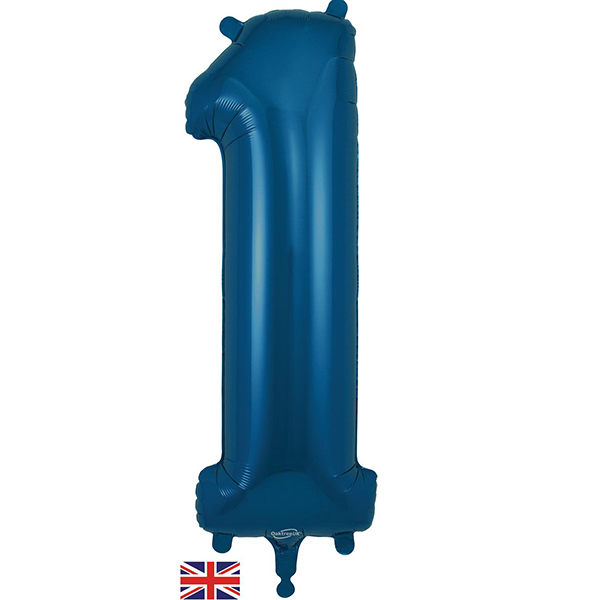 Navy Blue 1 Large Shape Number Balloon (image for) Navy Blue 1 Large Shape Number Balloon