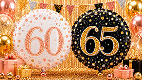 (image for) Age 60-65 Birthday Balloons