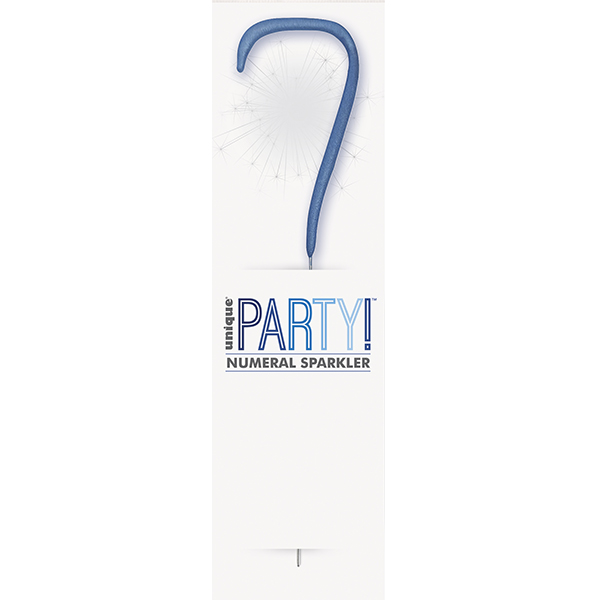 (image for) Number 7 Blue Glitz Sparkler