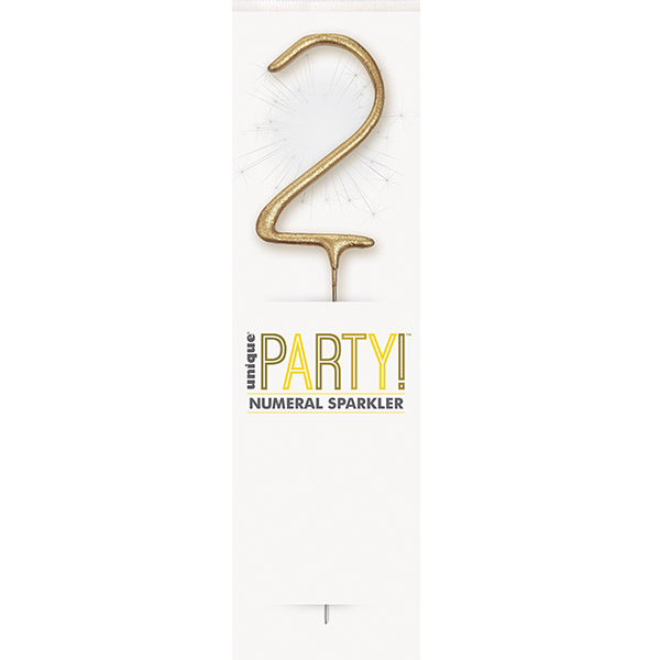 Number 2 Gold Glitz Sparkler (image for) Number 2 Gold Glitz Sparkler