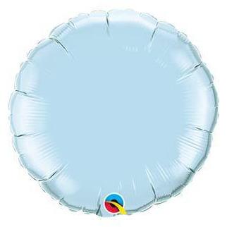 (image for) 18" Pearl Light Blue Round Foil Balloon