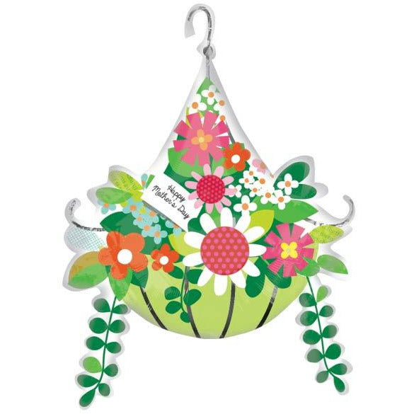 Mothers Day Hanging Basket Supershape Balloon (image for) Mothers Day Hanging Basket Supershape Balloon