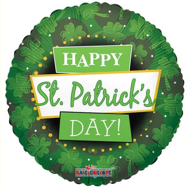 St Patricks Day Shamrocks Foil Balloon (image for) St Patricks Day Shamrocks Foil Balloon