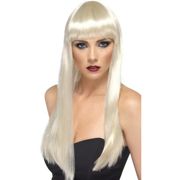 Long Blonde Beauty Wigs With Fringe (image for) Long Blonde Beauty Wigs With Fringe