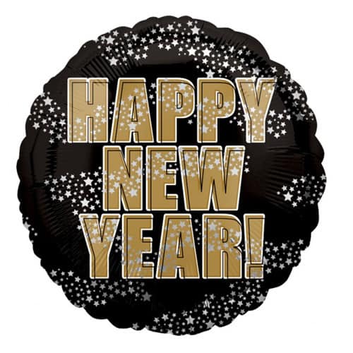 Happy New Year Stars foil balloons