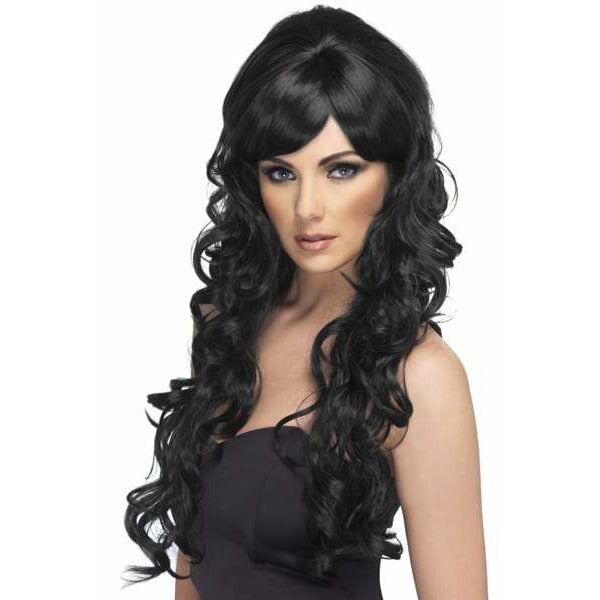 (image for) Female Long Black Pop Starlet Wigs
