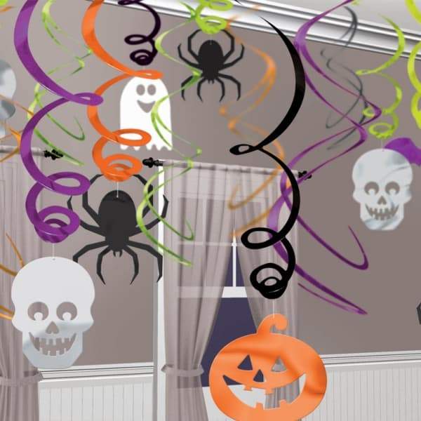 (image for) 30 Piece Hanging Halloween Swirl Decorations