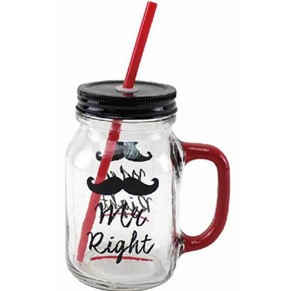 Mr Right Jam Jar Drinking Glass