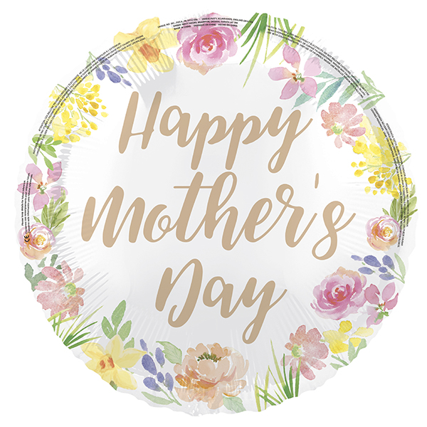 (image for) Happy Mothers Day Floral Foil Balloon