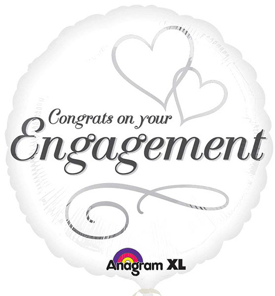 (image for) 18" Two Hearts Engagement Foil Balloon