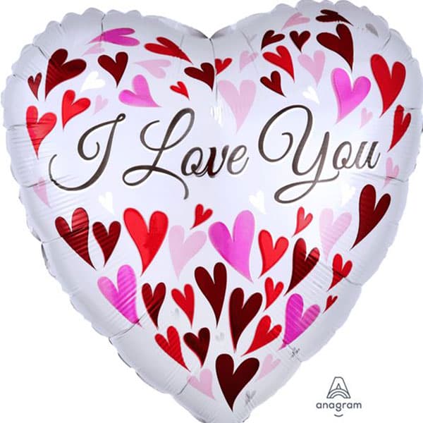 (image for) 18" Love You Happy Hearts Foil Balloon