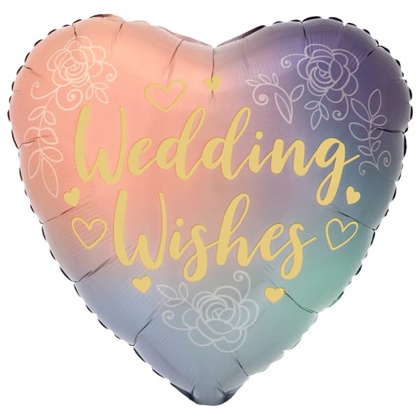 (image for) 18" Twilight Lace Wedding Wishes Foil Balloon