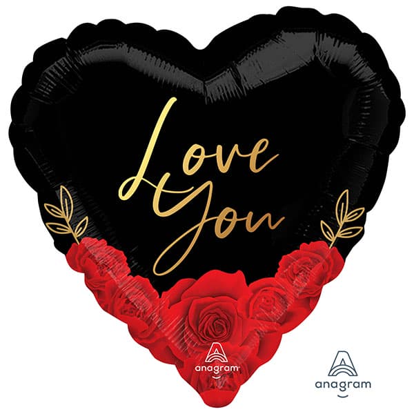 (image for) 18" Love You Romantic Roses Foil Balloon