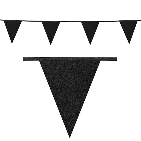 (image for) Black Glitter Pennant Bunting