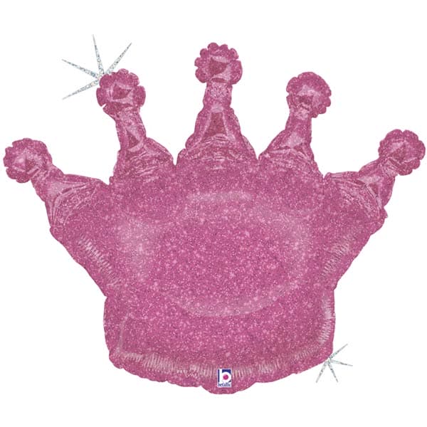Pink Glittering Crown Balloon (image for) Pink Glittering Crown Balloon