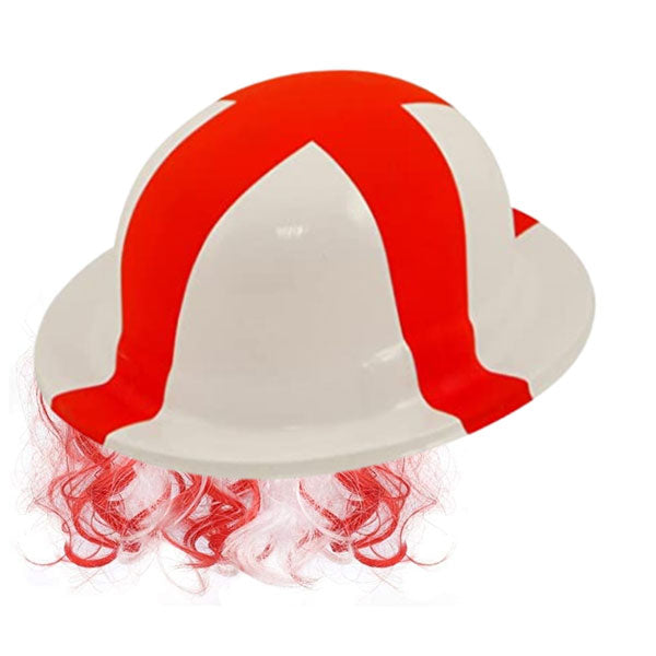 St Georges Bowler Hat With Hair (image for) St Georges Bowler Hat With Hair