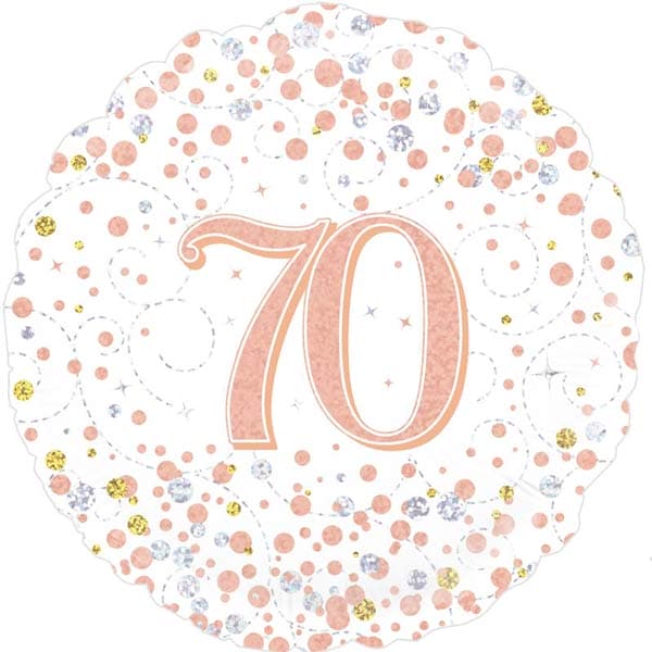 (image for) 18" 70th Sparkling Fizz Foil Balloon