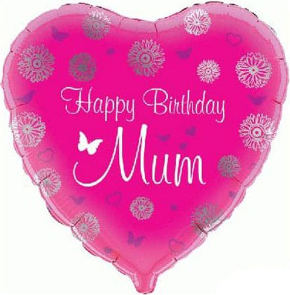 (image for) 18" Happy Birthday Mum Foil Balloon