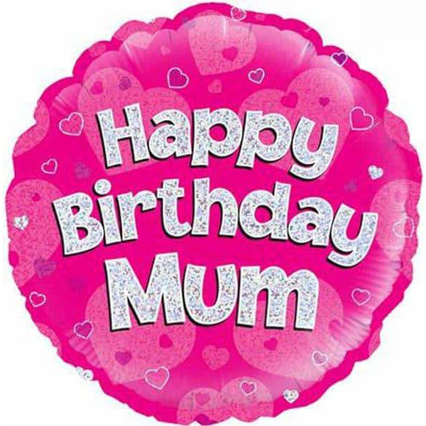18" Happy Birthday Mum Pink Foil Balloon (image for) 18" Happy Birthday Mum Pink Foil Balloon
