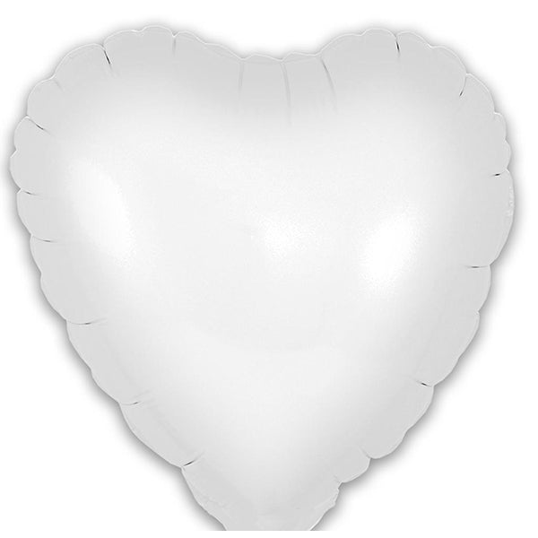 9" Matte White Heart Self Sealing Air Fill Balloon 5pk (image for) 9" Matte White Heart Self Sealing Air Fill Balloon 5pk