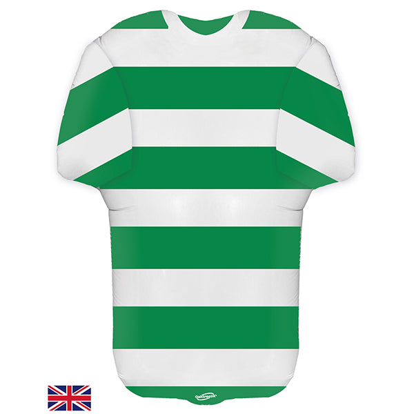 Green & White Stripe Sports Shirt Balloon (image for) Green & White Stripe Sports Shirt Balloon