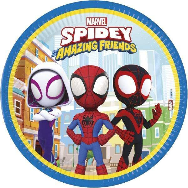 (image for) Spidey & His Amazing Friends Paper Plates 8pk