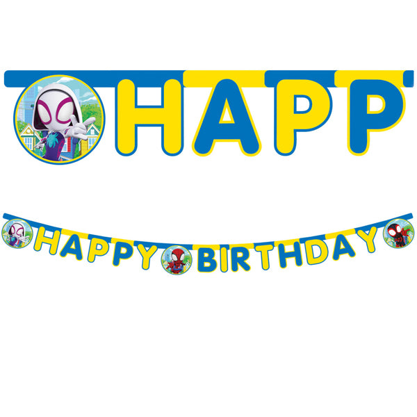 (image for) Spidey And His Amazing Friends Birthday Banner