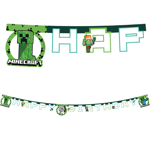 (image for) Minecraft Happy Birthday Banner