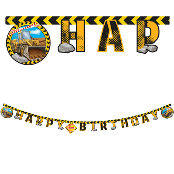 Construction Birthday Banner (image for) Construction Birthday Banner