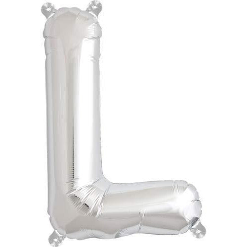(image for) Silver Letter M Air Filled Balloons