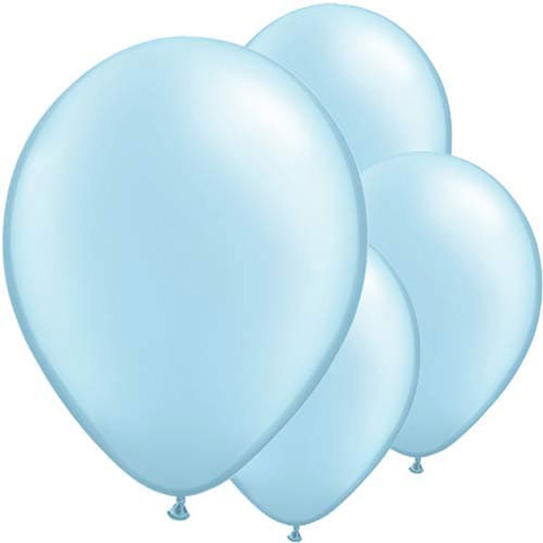 11" Pearl Light Blue Latex Balloons 6pk (image for) 11" Pearl Light Blue Latex Balloons 6pk