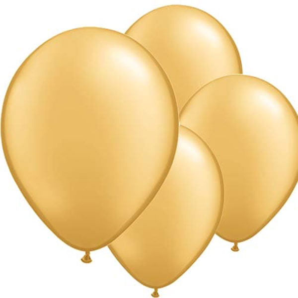 11" Gold Latex Balloons 6pk (image for) 11" Gold Latex Balloons 6pk