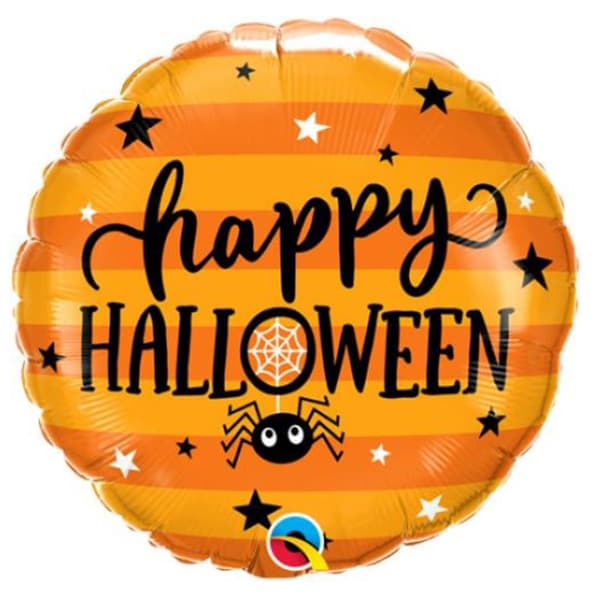 (image for) 18" Halloween Spiders & Stars Foil Balloon