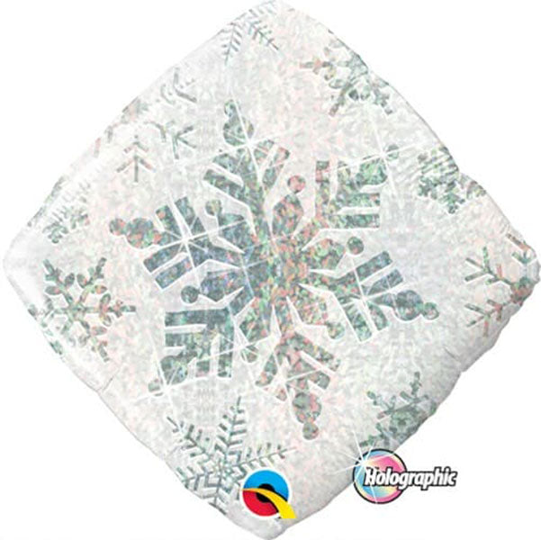 18" White Sparkle Snowflake Foil Balloon (image for) 18" White Sparkle Snowflake Foil Balloon