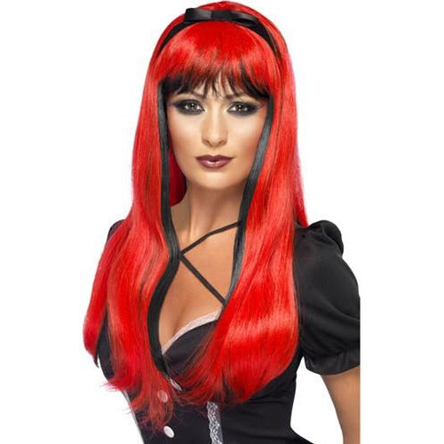 (image for) Red Over Black Bewitching Wig