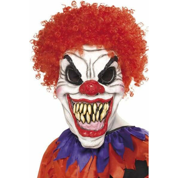 Scary Clown Mask With Hair (image for) Scary Clown Mask With Hair