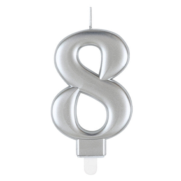 (image for) 8 Silver Number Candle