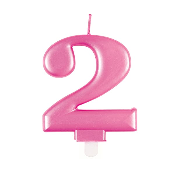 (image for) 2 Pink Number Candle