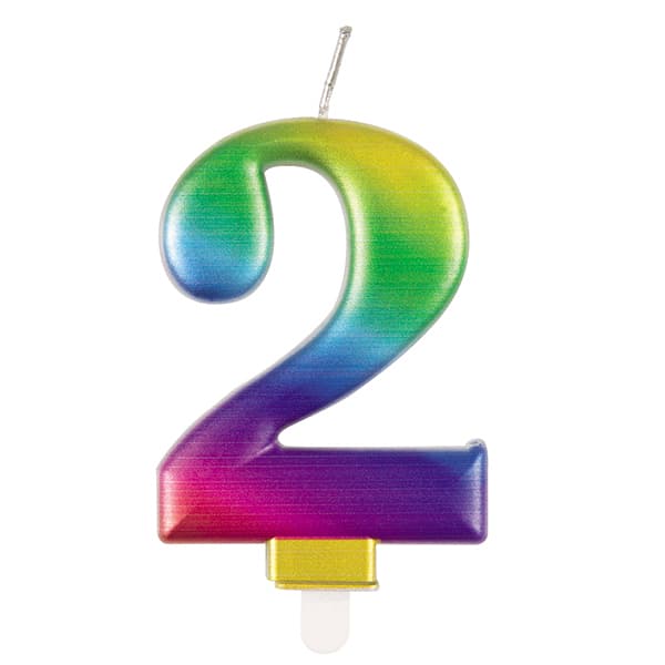 (image for) 2 Rainbow Number Candle