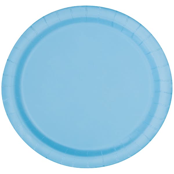 (image for) Powder Blue Paper Plates 16pk