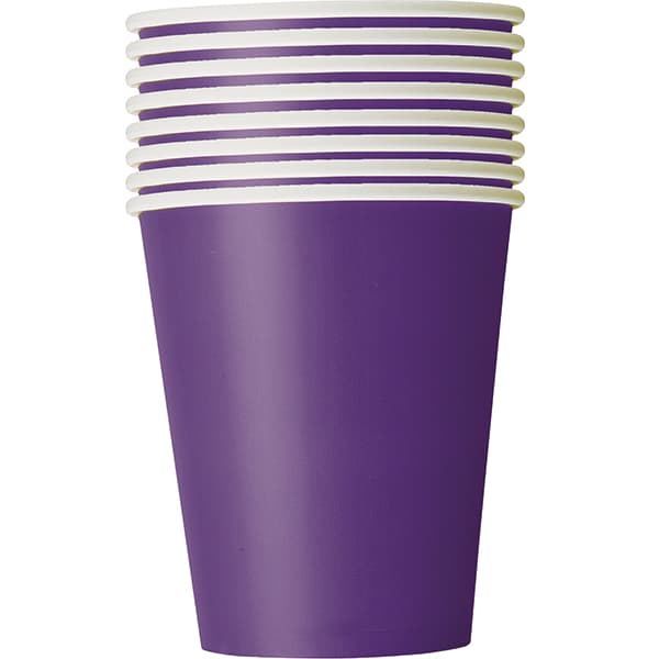 (image for) Deep Purple Paper Cups 8pk