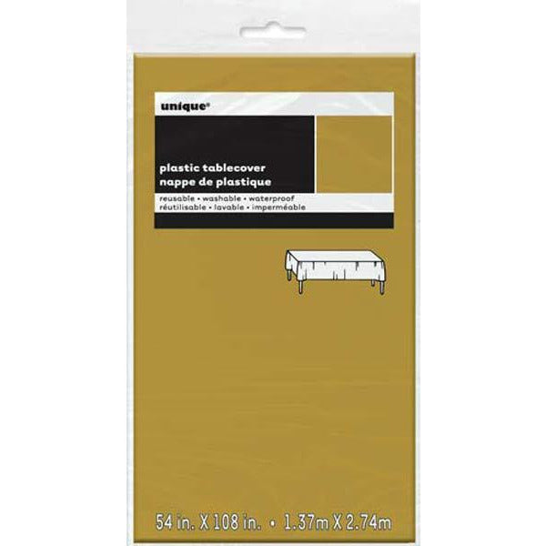 (image for) Gold Plastic Rectangle Tablecover