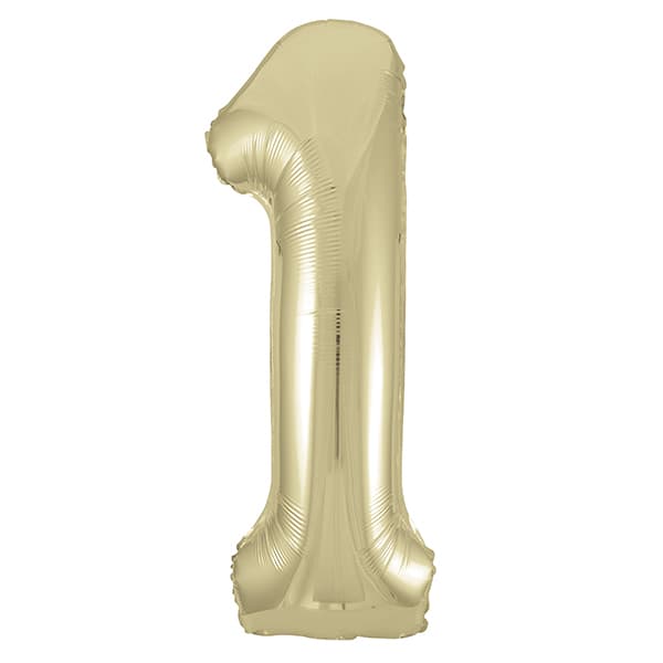 Champagne Gold 1 Large Shape Number Balloon (image for) Champagne Gold 1 Large Shape Number Balloon