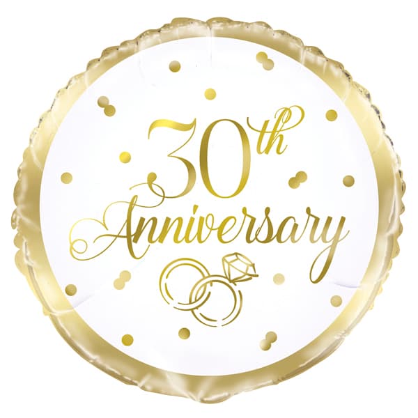(image for) 18" 30th Anniversary Foil Balloon
