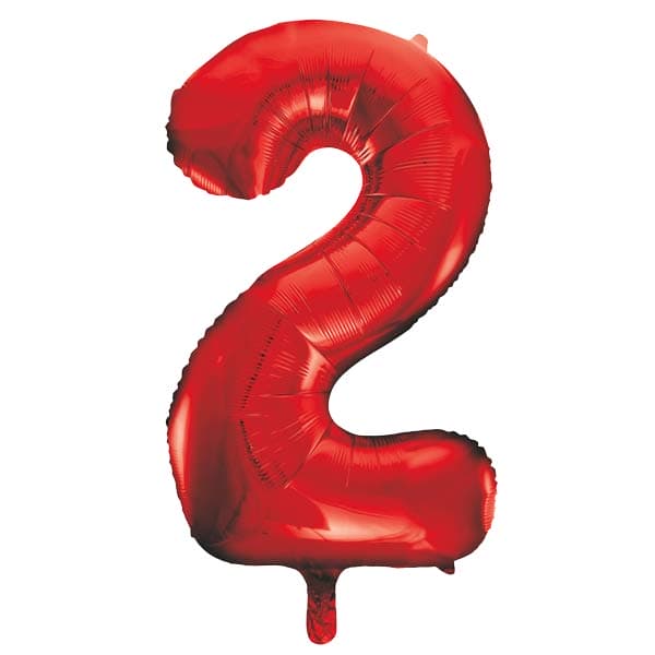 Red 2 Large Shape Number Balloon (image for) Red 2 Large Shape Number Balloon
